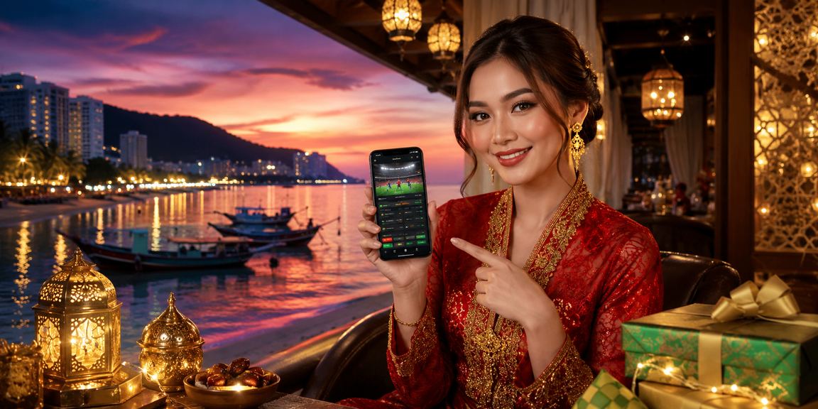 Pemain mengakses kasino mudah alih sj410 semasa perayaan Hari Raya di Penang
